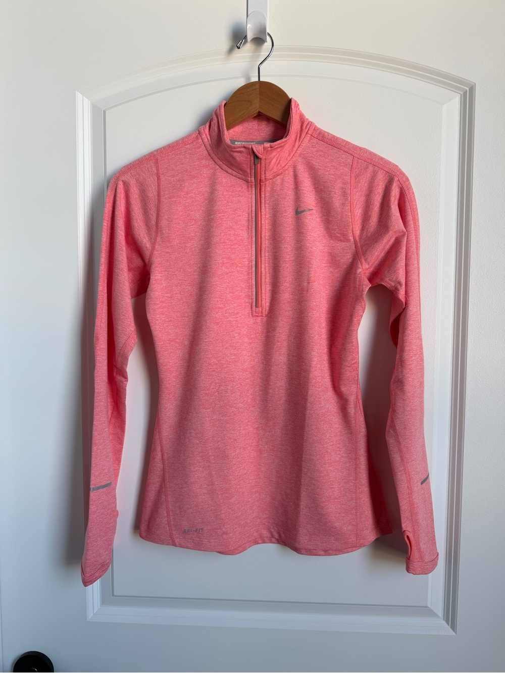 Nike Women’s Coral Running Dri Fit 1/2 Zip Pullover Top